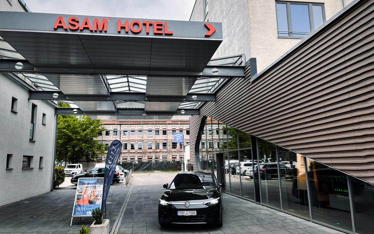 Das Hotel ASAM und der Volkswagen ID 7 bieten höchsten Genuss für alle Sinne. © Christian Schwert