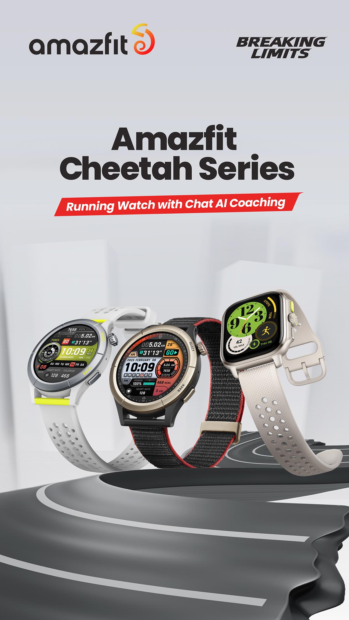 Die Running Watch der Amazfit Cheetah Serie. ©Amazfit