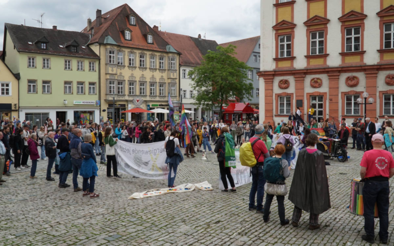 Bündnis für Klima- und Artenschutz Bayreuth organisierte ein Klima Demo in Bayreuth kurz vor dem Europawahl. Foto: Michael Christensen