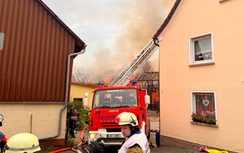 Brand in Wunkendorf bei Weismain NEWS5 / Ferdinand Merzbach