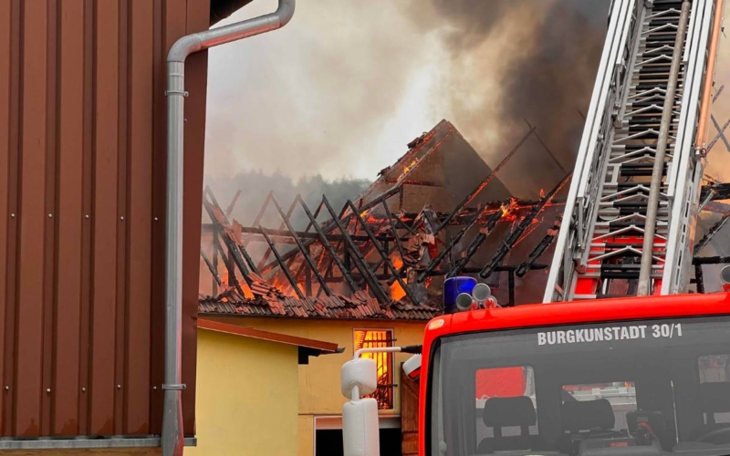 Brand in Wunkendorf bei Weismain NEWS5 / Ferdinand Merzbach
