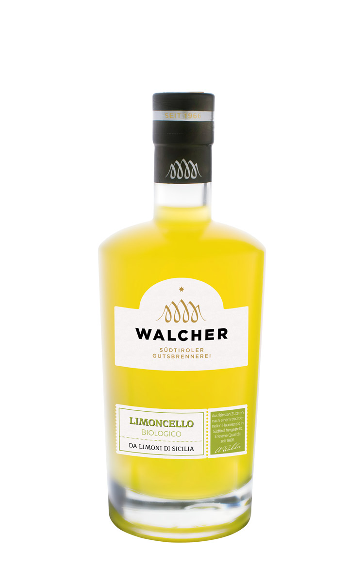 Der Bio-Limocello von Walcher in der Flasche aus dem Hause der Edelbrennerei. ©Doppio Passo