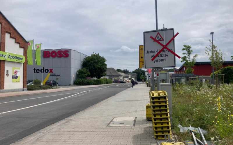 Die Justus Liebig Straße in Bayreuth ist nicht länger gesperrt. Quelle: bt-Redaktion