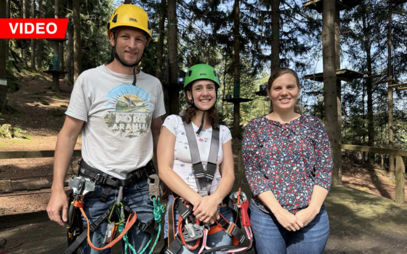 Christian-Daniel Tiedeke (links) und Melissa Tiedeke (rechts) haben uns ihren Kletterwald 