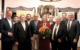 Mitglieder des Bezirkstags beim Ehrungsabend. Von links: Dr. Stefan Specht, Mario Schulze, Bezirkstagspräsident Henry Schramm, Dr. Andreas Zippel, Dr. Clemens Lukas, Dr. Beate Kuhn, Wolfgang Grader, Heinz Stark, Landrat Florian Wiedemann, Bamberger Landrat und Bezirkstagsvizepräsident Johann Kalb. © Sabine Heid